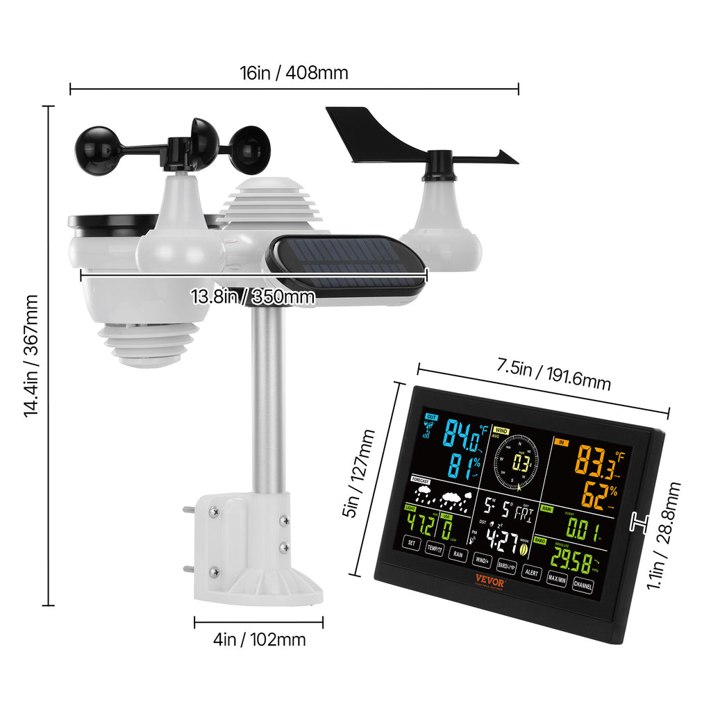Station météorologique sans fil 7-en-1 VEVOR