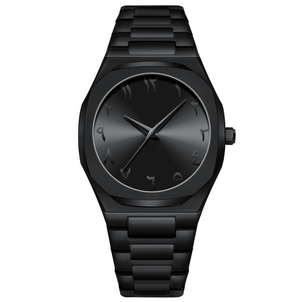 Montre Quartz de ceinture en acier arabe avancée pour hommes