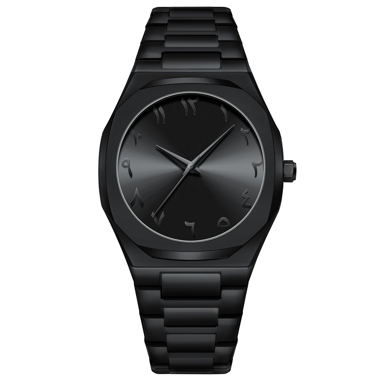 Montre Quartz de ceinture en acier arabe avancée pour hommes