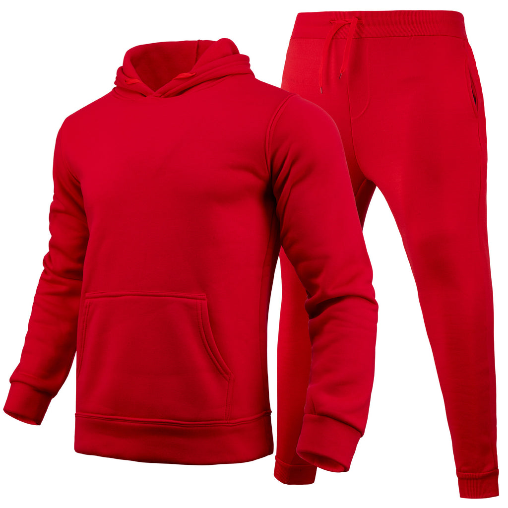 Slim-fit Ensemble de hoodie de couleur solide Urban Casual