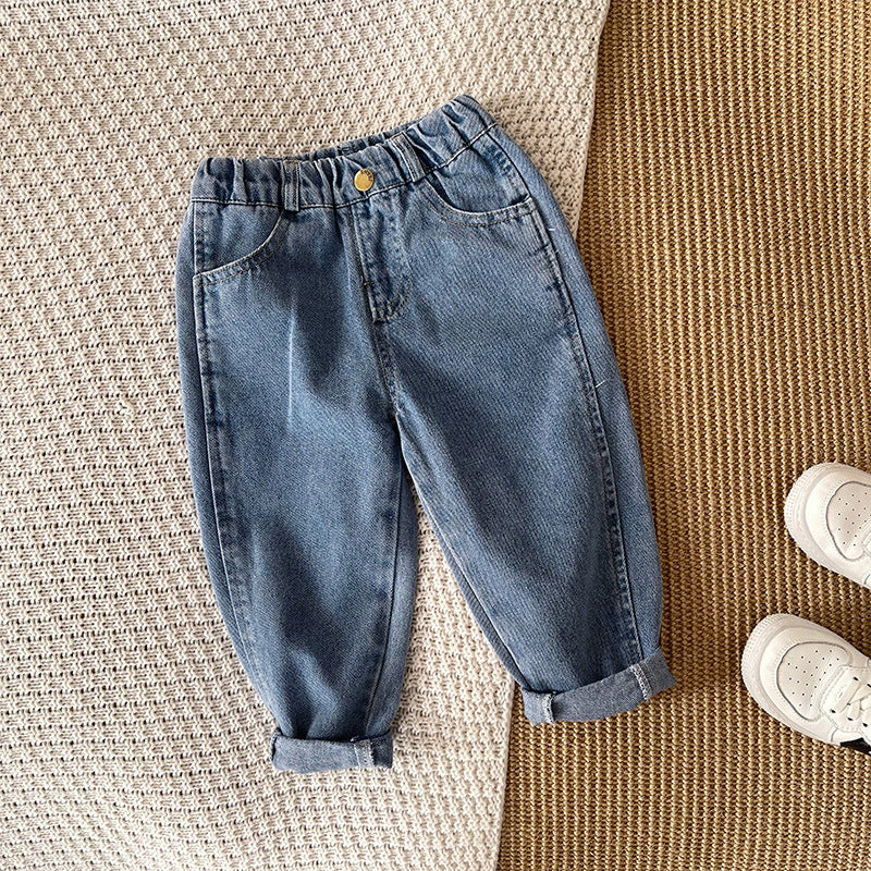 Pantalons bleu couleur solide pour garçons