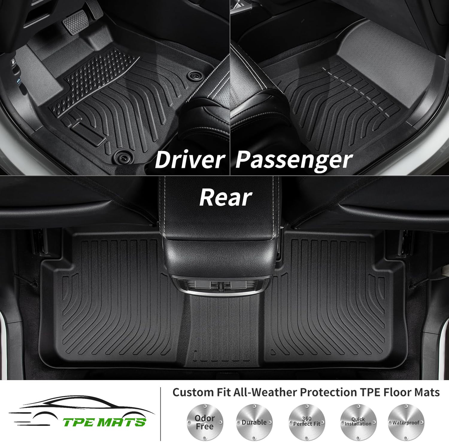 Tapis d'étage sur mesure pour Jetta 2019- Tapis de voiture imperméables Tous les tapis de garde météo lourd TP