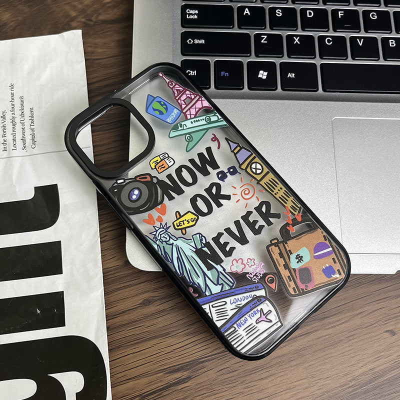 Cas de téléphone de voyage gratuit Mode Acrylique cas dur