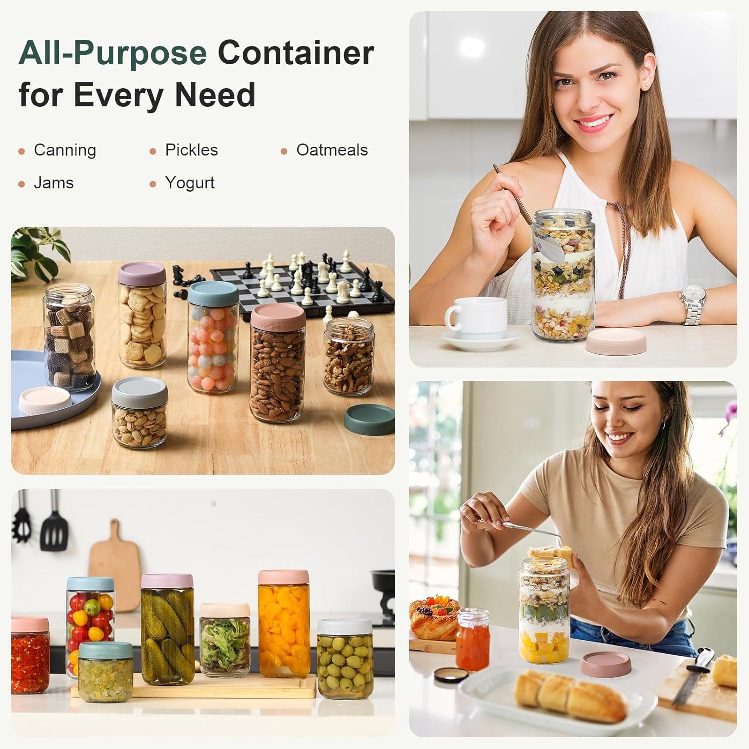 Boîte de rangement étanche à l'humidité en verre de 700ml