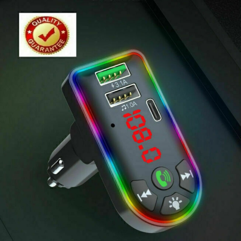 Voiture Bluetooth 5.0 lecteur MP3 radio FM émetteur 3.1A Lots d'adaptateur de chargeur rapide