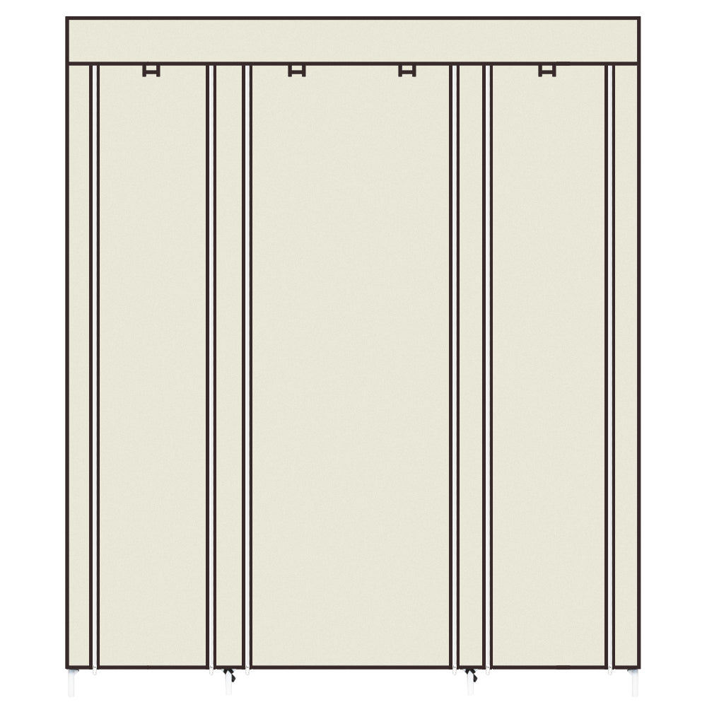 Armoire non tissée 5 couches 12 compartiments 150x45x175-beige