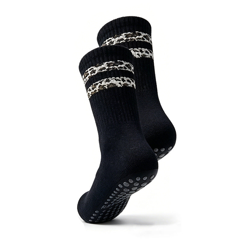 Chaussettes de sol en léopard rayé pour femmes