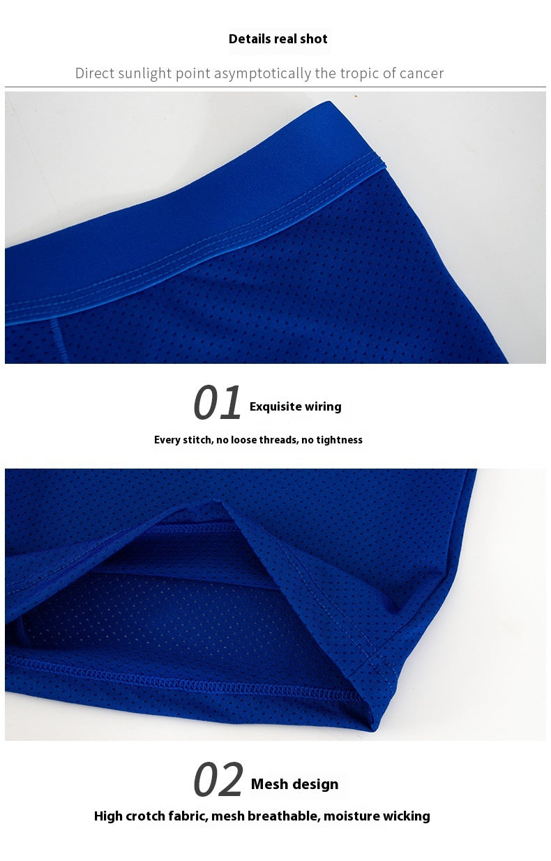 Boxers allongés hommes Respirant Mesh Sous-vêtements Sports