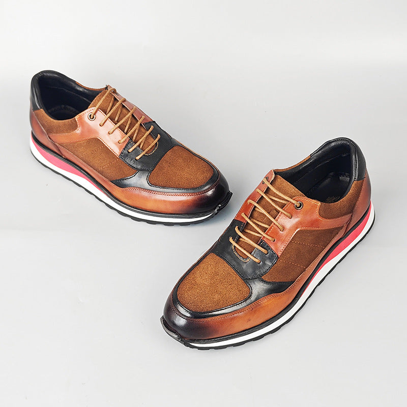 Chaussures en cuir britannique casual style rétro