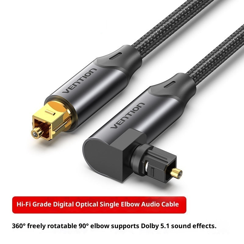 Audio Câble Elbow Amplifieur audio Fiber Signal optique numérique Spdif Sortie Haut-parleur câble