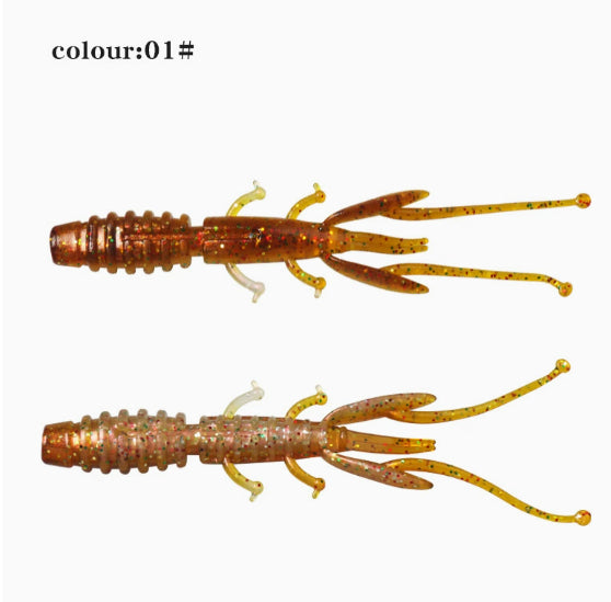 Lure Bait Drop-s Rig Worm Soft Basse Lure Crevette parfumée au sel