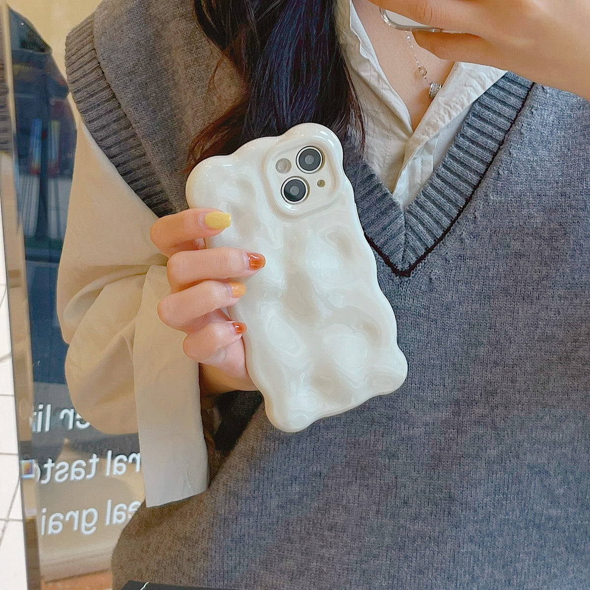 Irrégulier Meteorite Pattern Phone Case Couleur solide