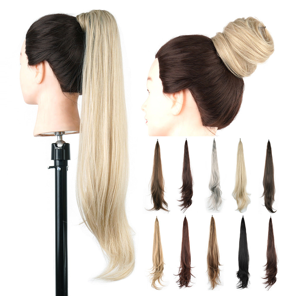 Flexible Synthétique Long Ponytail Enveloppé autour de Polonais Curly Ponytail Pour les femmes