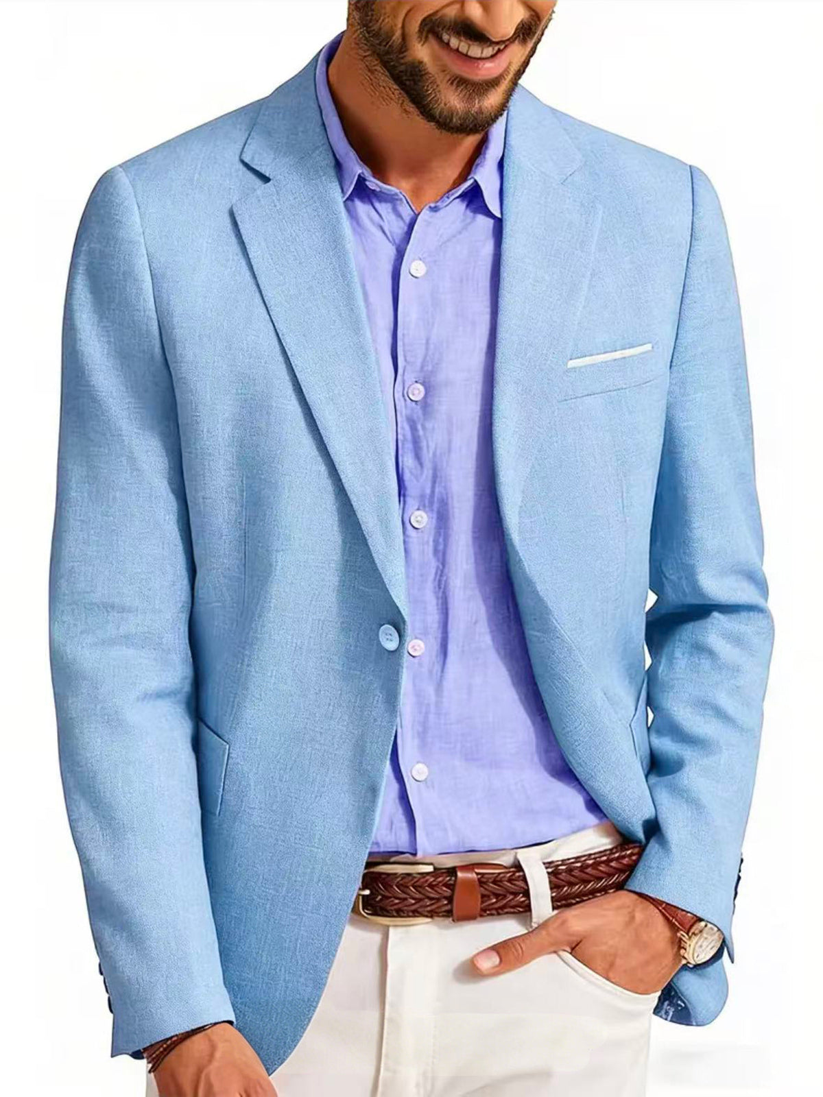 Veste à taille unique pour hommes casual Blazer