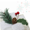 3pcs carré ABS plastique Rack Garden Festive Décoration LED60 lumière chaud blanc coton léger