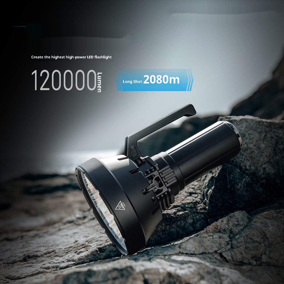 Lampe de poche portative extérieure longue S 2km patrouille