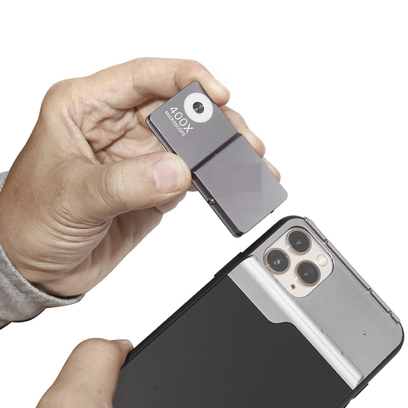 Aluminium Alliage Tpu Téléphone portable Microscope Lens 400X HD