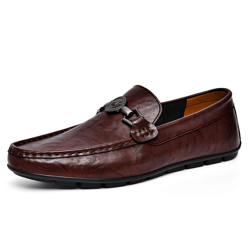 Men's Versatile Trendy Soft Leather Comfortable Casual Leather Shoes