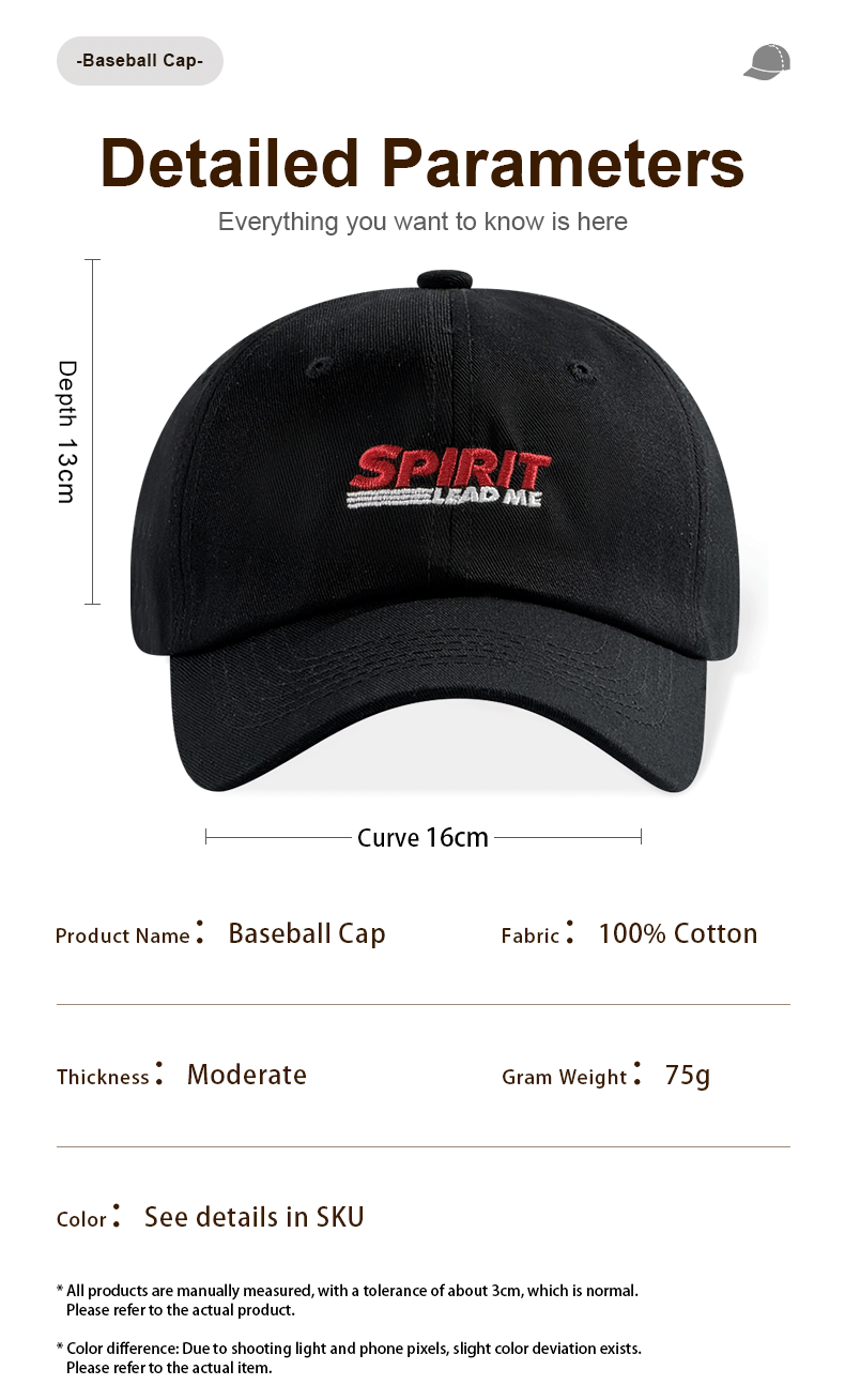 Christian Religieux SPIRIT LEAD ME Brodé Vintage Lavé Dad Hat Unisexe Faith Basebal