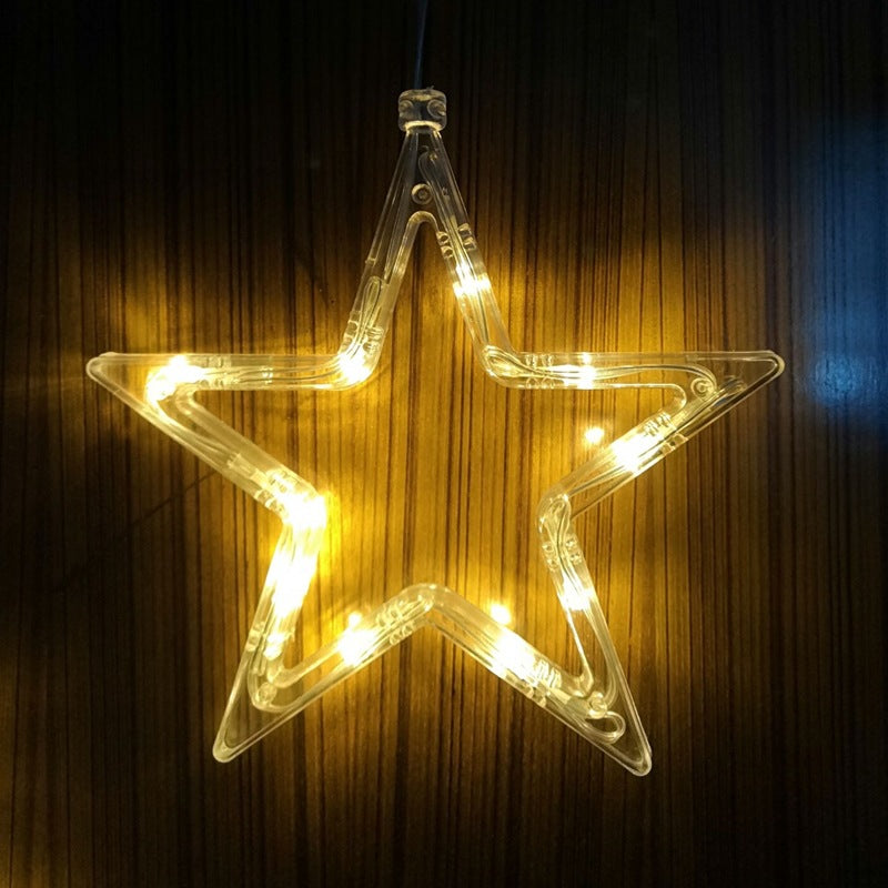 LED Christmas Lights Fawn Bells Pine Tree Stars Moon Shaped Decorative Lights