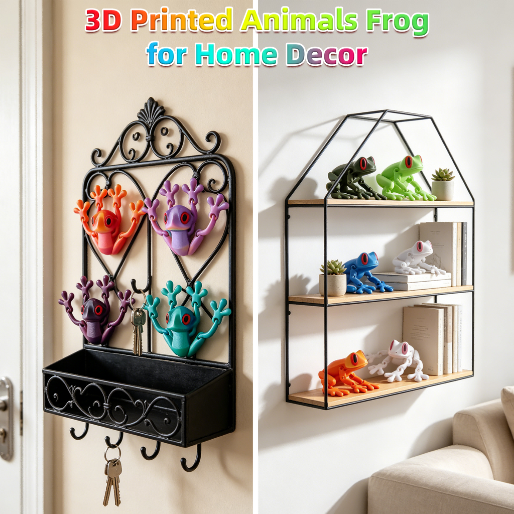 Grand aimant de réfrigérateur à grenouille imprimé 3D