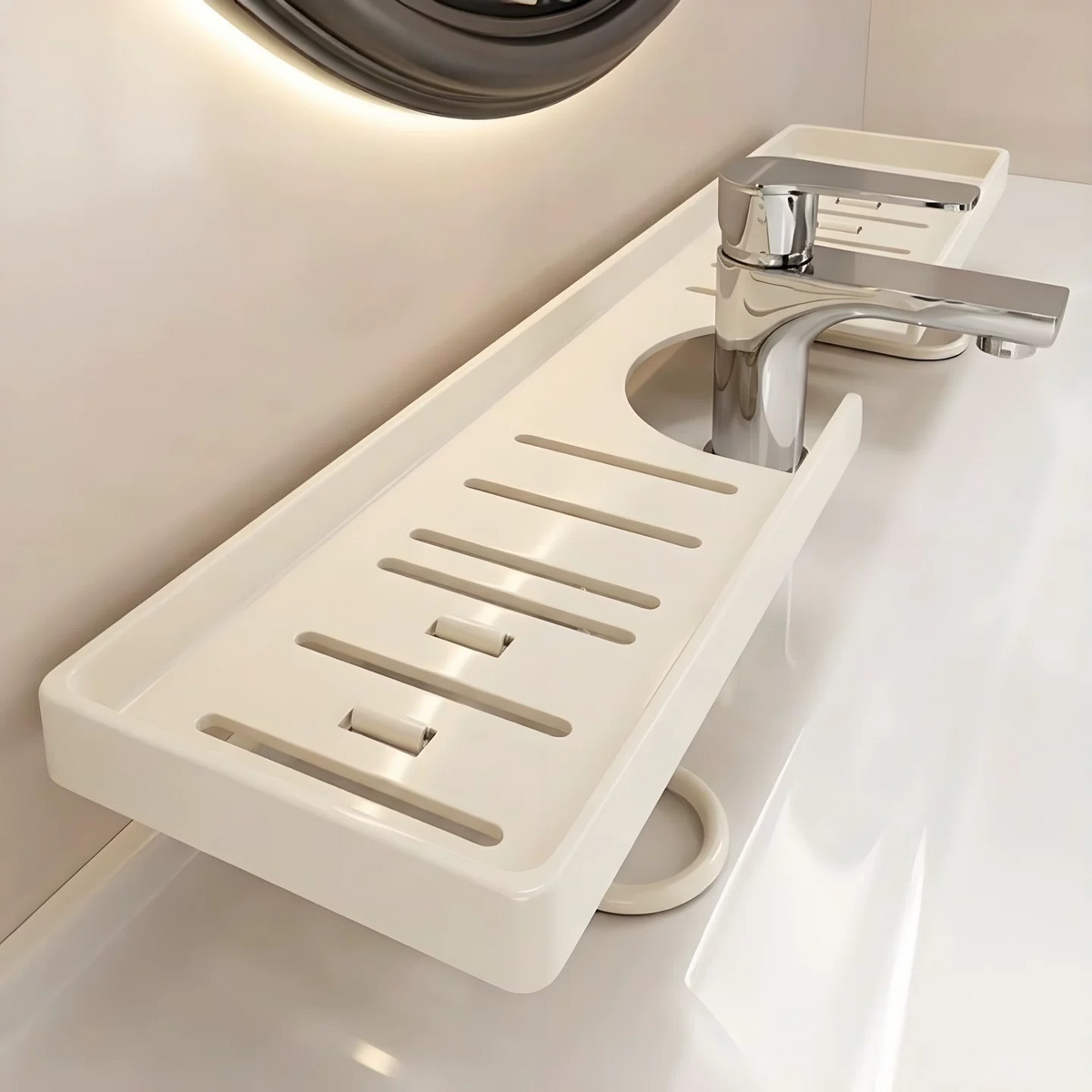 Robinet de toilette Rack Salle de bain Sink Rack Laver les mains Piscine Pas de perforation Asphalt Rack Salle de bain
