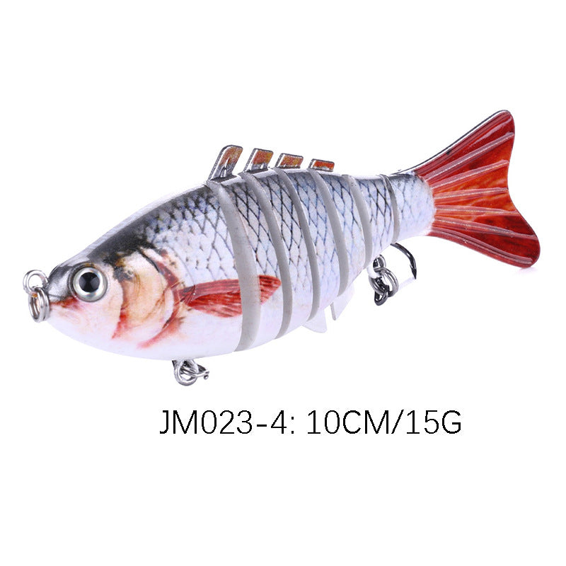 Luya Multi-section Broken Section 7 Sections 10CM-15.4G-6hook Lure de pêche dure bionique