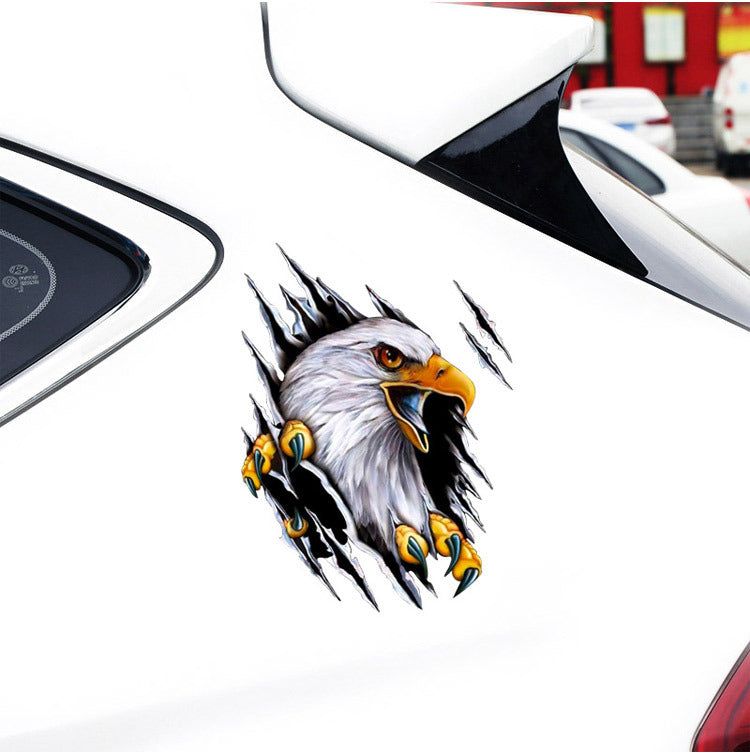Stickers Cartoon de Simulation 3D Personnalité Créative Voiture