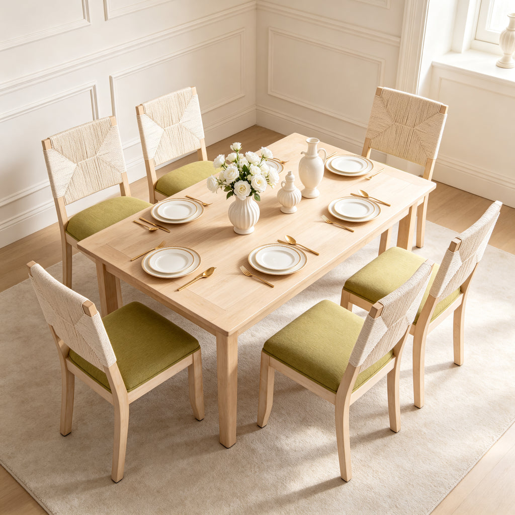 Chaises à manger à la campagne française Ensemble de 2
