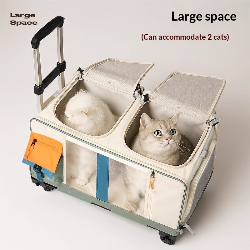 Portable chariot roulant avec poignée grande capacité