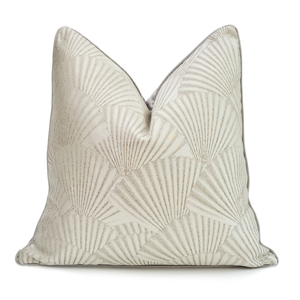 Shell-Pattern Moderne lumière-Luxury Haute précision Jacquard Soft Decor Oreiller Couverture