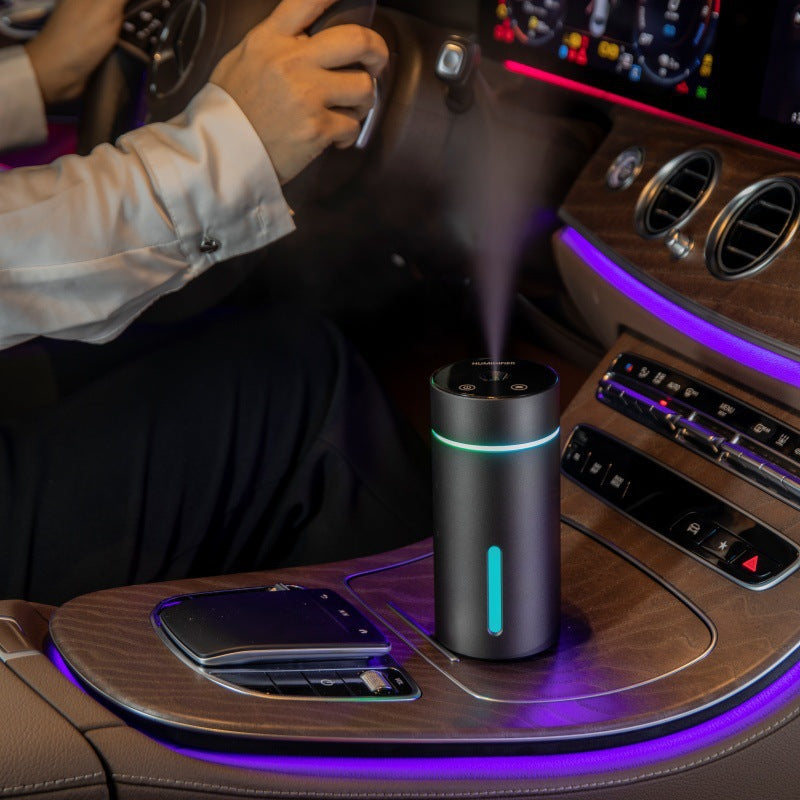 Black Columnar voiture Humidificateur 0,5-1L Batterie intégrée USB rechargeable
