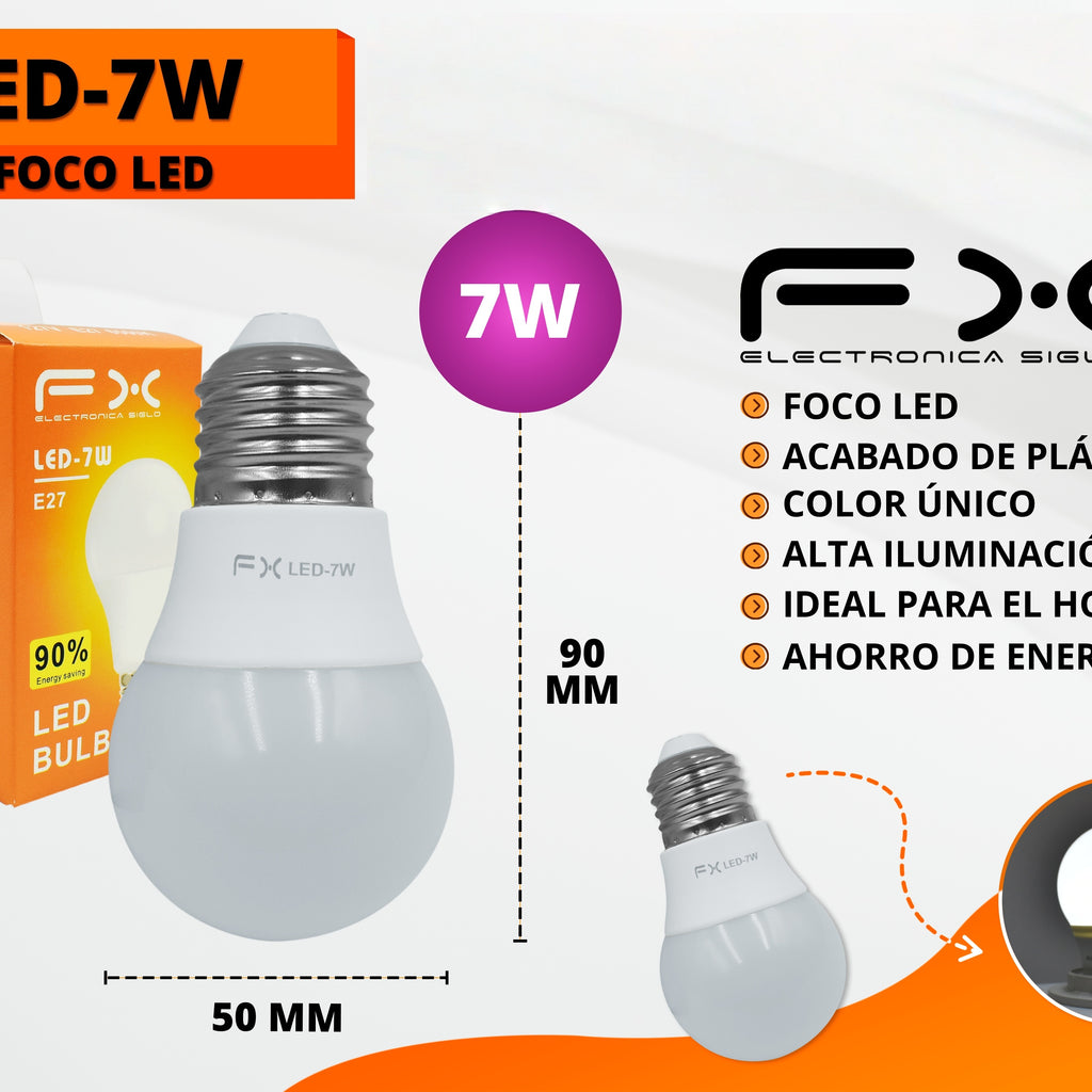 Ampoule à LED 7w Lumière froide E27 Vis Port 50×90mm Auto-pickup seulement
