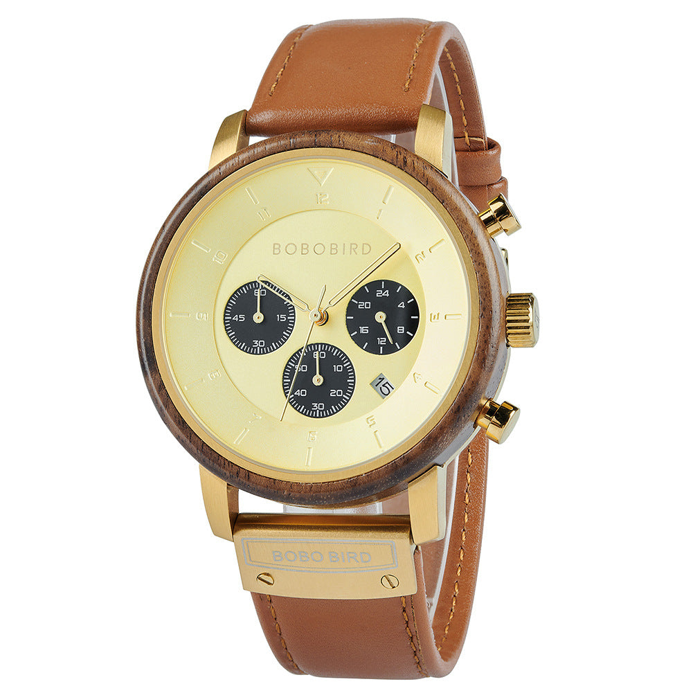 Montre vintage homme en bois