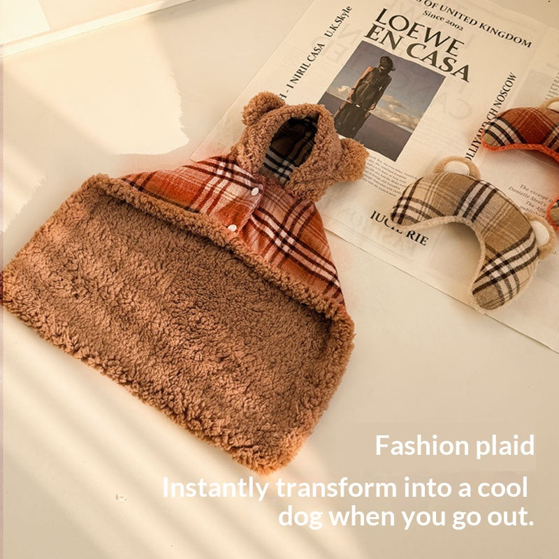 En peluche Cape Retro Maillard-style se vêtir comme un enveloppement ou le draper sur vous
