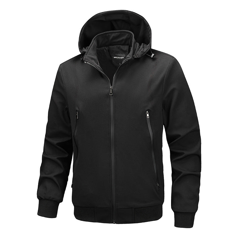 Veste européenne et américaine à capuche mince à capuche pour hommes