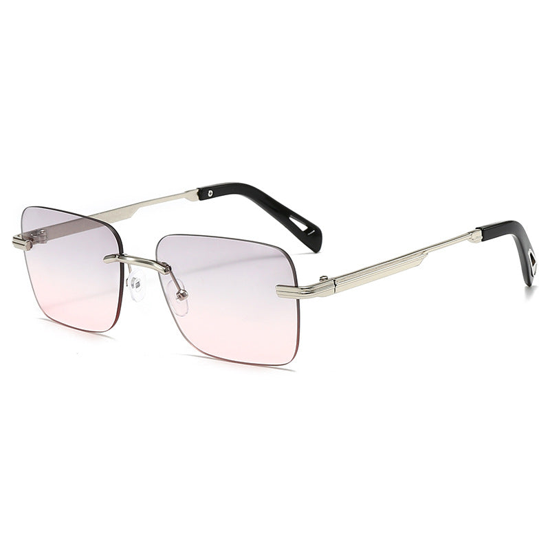 Lunettes de soleil carrées creuses pour hommes et femmes