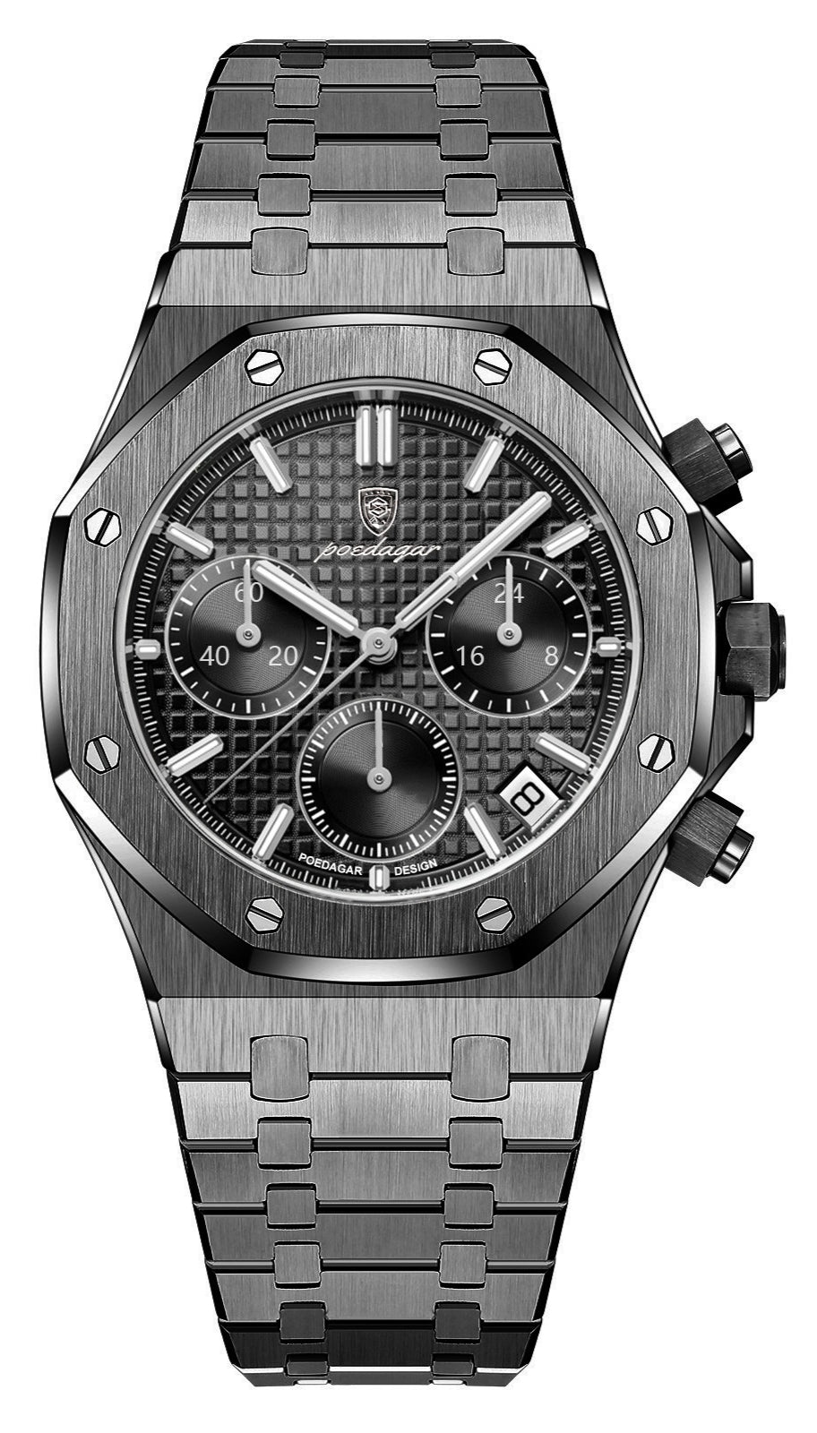 Montre Quartz homme multifonctionnelle Trendy Watch