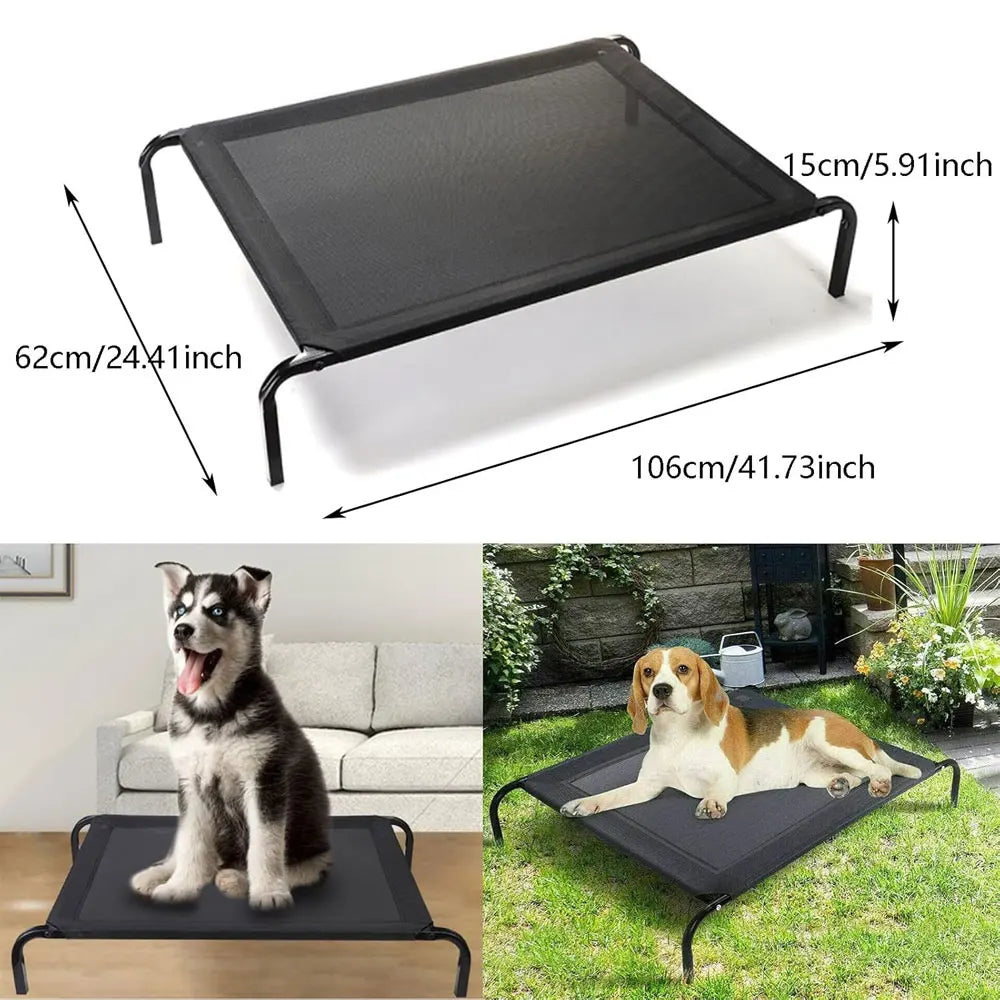 Lit de chien surélevé imperméable avec pieds antidérapants