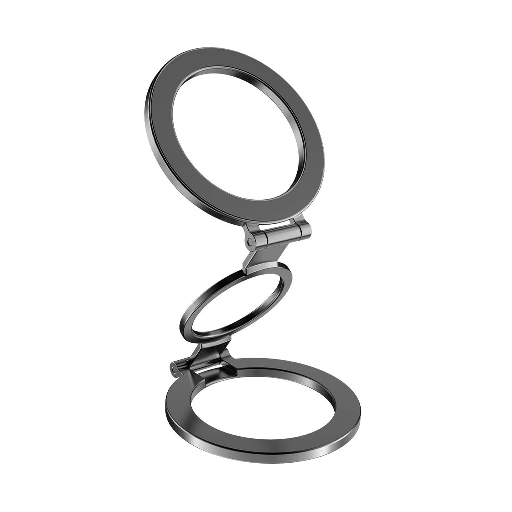Porte-anneau magnétique à double tête avec support arrière pliable pour téléphones