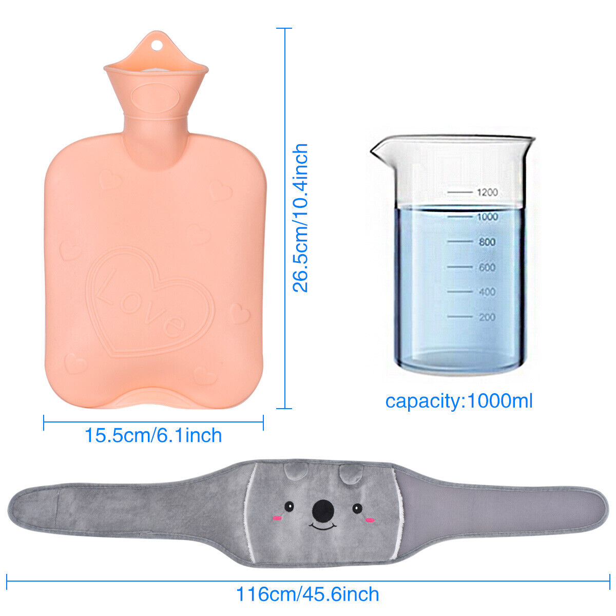 Hot Water Bottle Bag With Hot Water Bottle