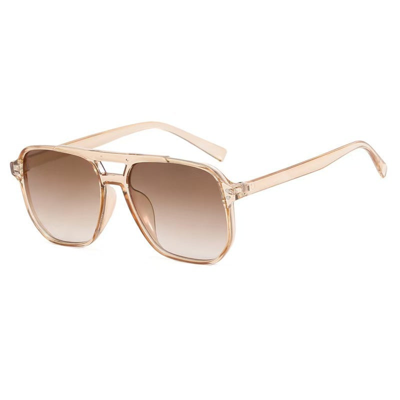 Lunettes de soleil à double pont carrées