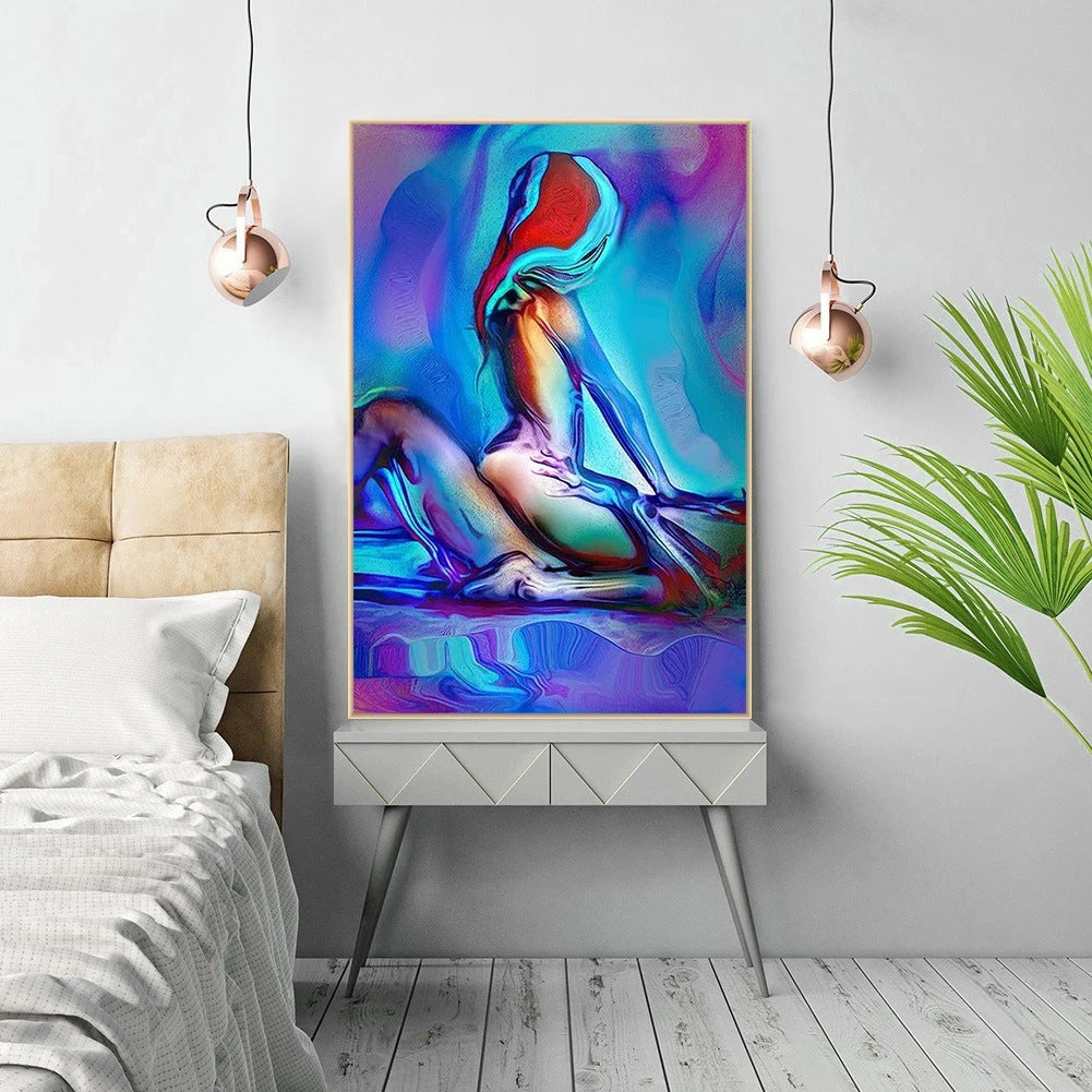 Abstract Colorful Femme maison décoration murale peinture