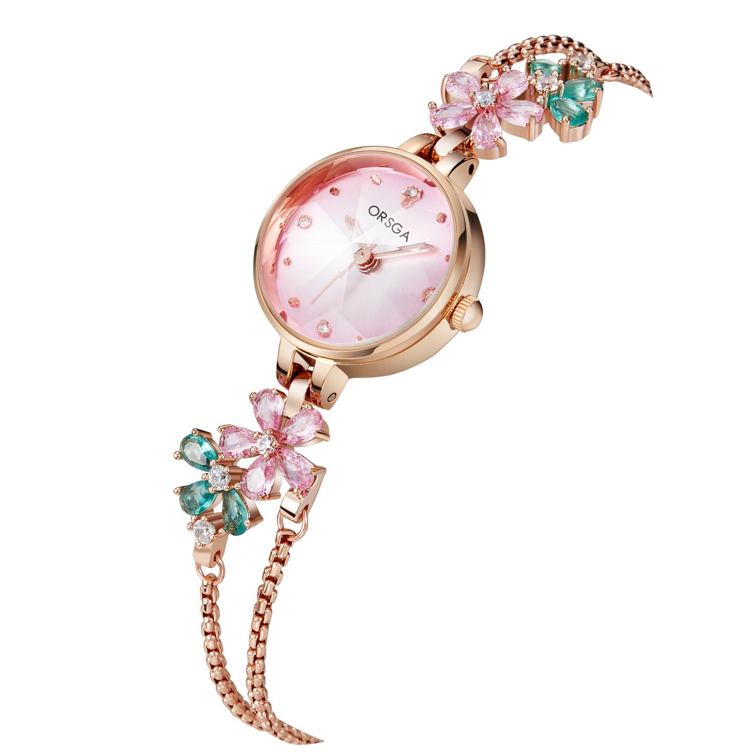Femmes Exquise bracelet incrusté de diamants montre