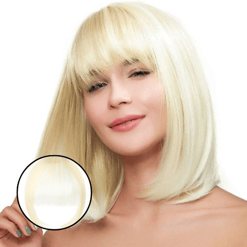 Air Bangs artificiels cheveux humains Bangs pièce de cheveux Mini Bangs légers