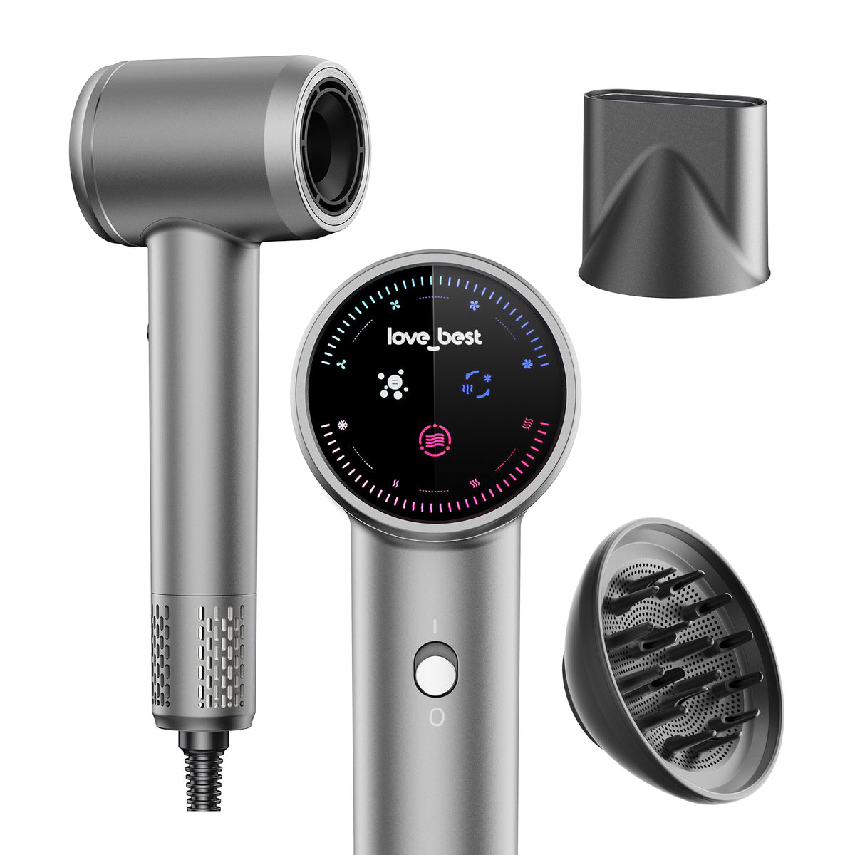 Hair Dryer, Professional Ionic Hair Dryer for Fast Drying, Low Noise and Quiet, Lightweight
