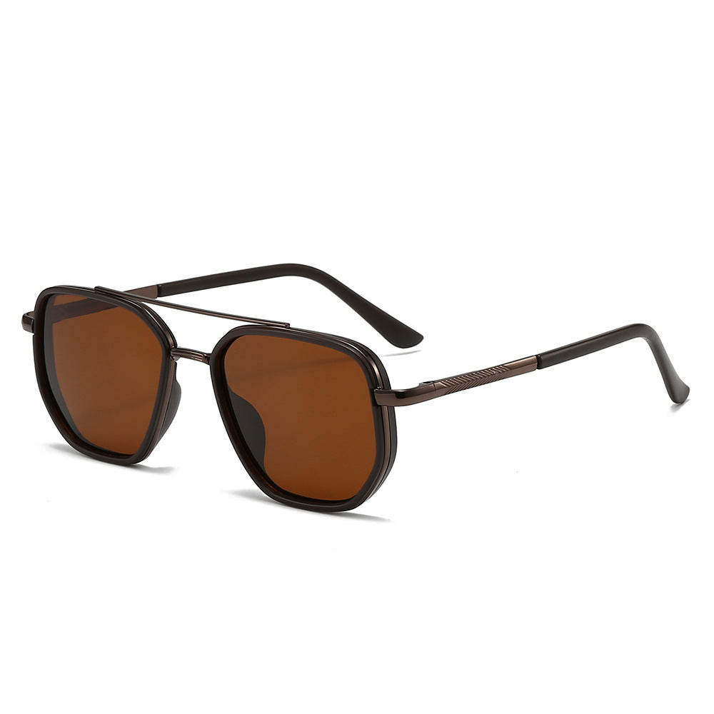 Lunettes de soleil en métal de style Chanel pour hommes