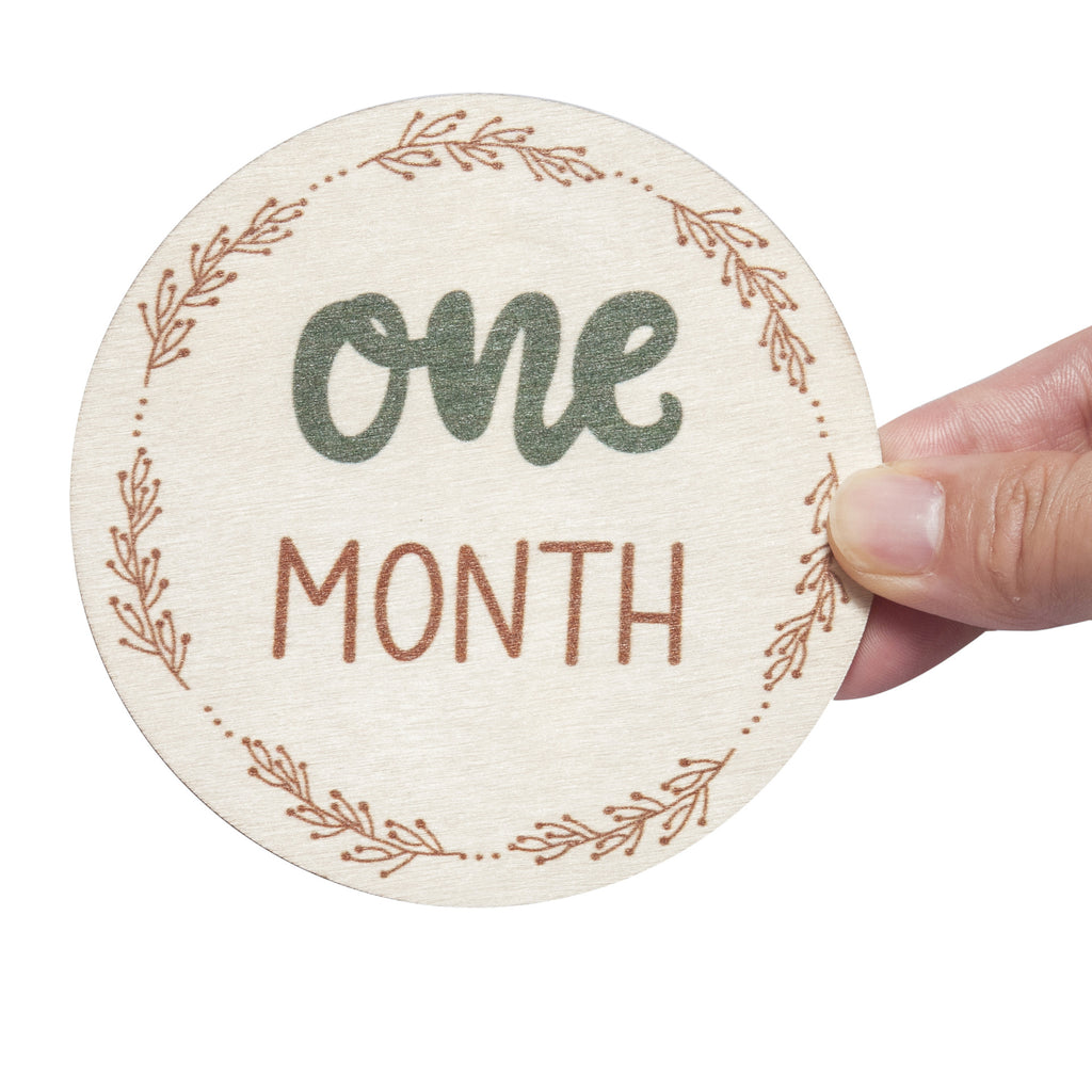 Baby mensuel Milestone Card bois Board