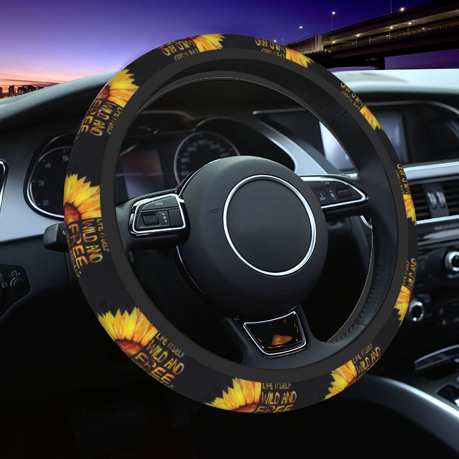 Couverture de volant de voiture imprimée