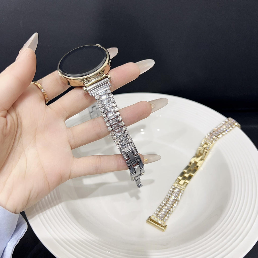 Shiny Zircon bracelet de montre en métal pour Apple Watch Series 10 11 Ultra - Fashionable Str pour femme